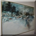 A36. "Moonswept" textured watercolor by Janet Peservich. 26&quoth x 36"w 